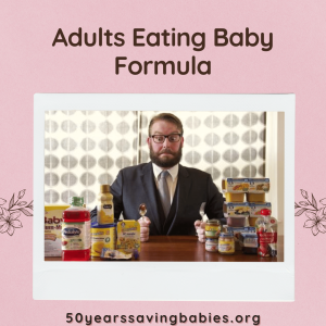 Adults Eating Baby Formula